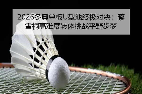 2026冬奥单板U型池终极对决：蔡雪桐高难度转体挑战平野步梦